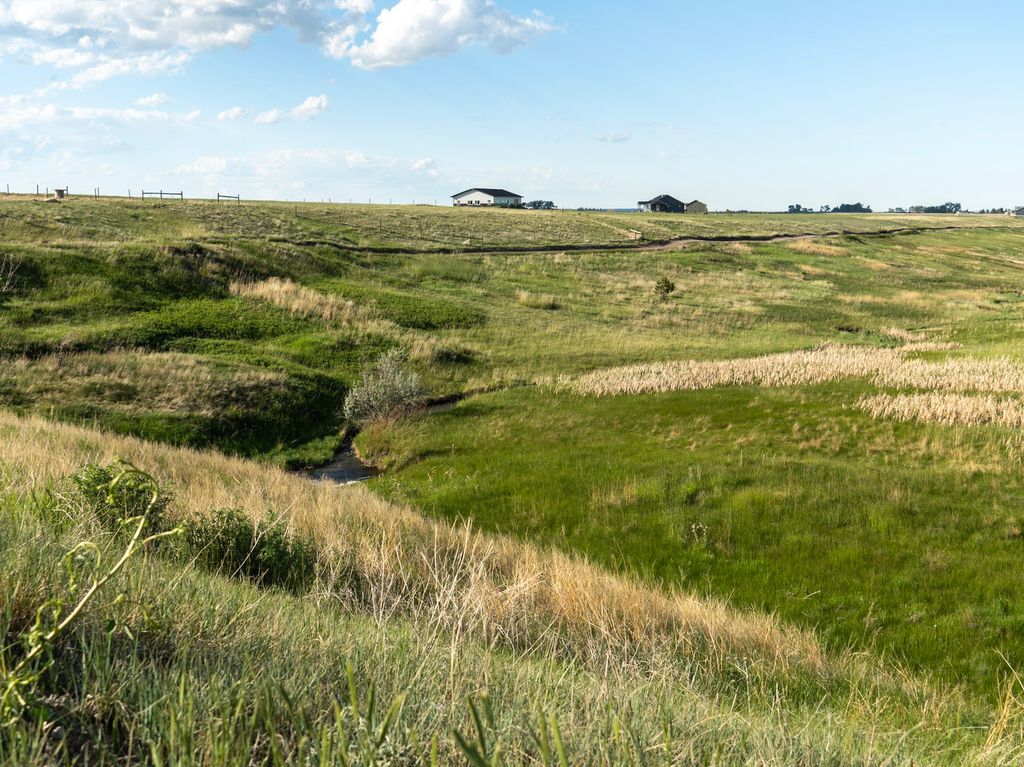 A river winding through grassy Central Montana country
